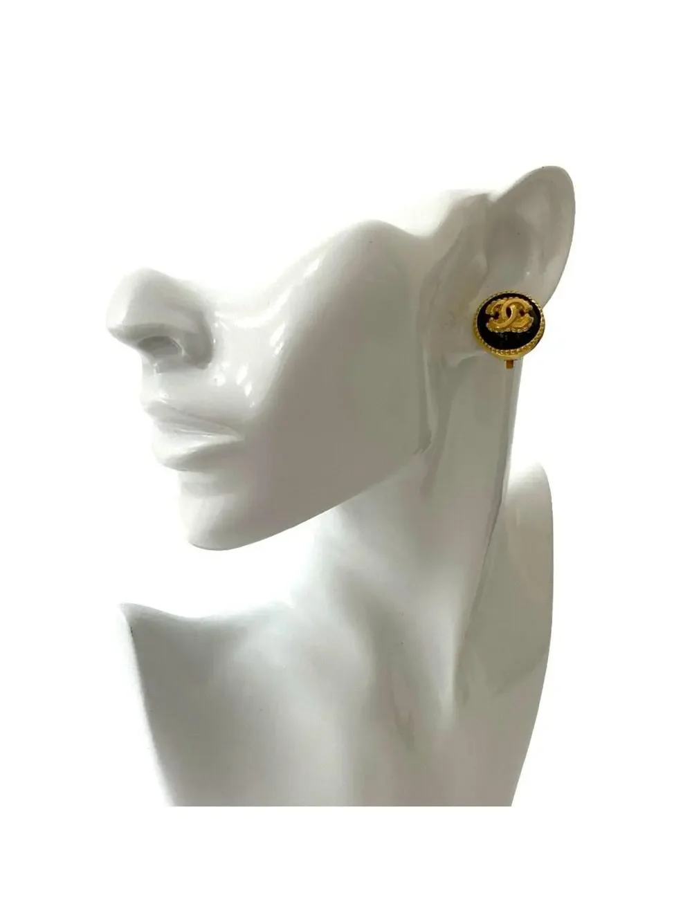 Chanel Cc Logo Clip-On Earrings Metal #209370C10B